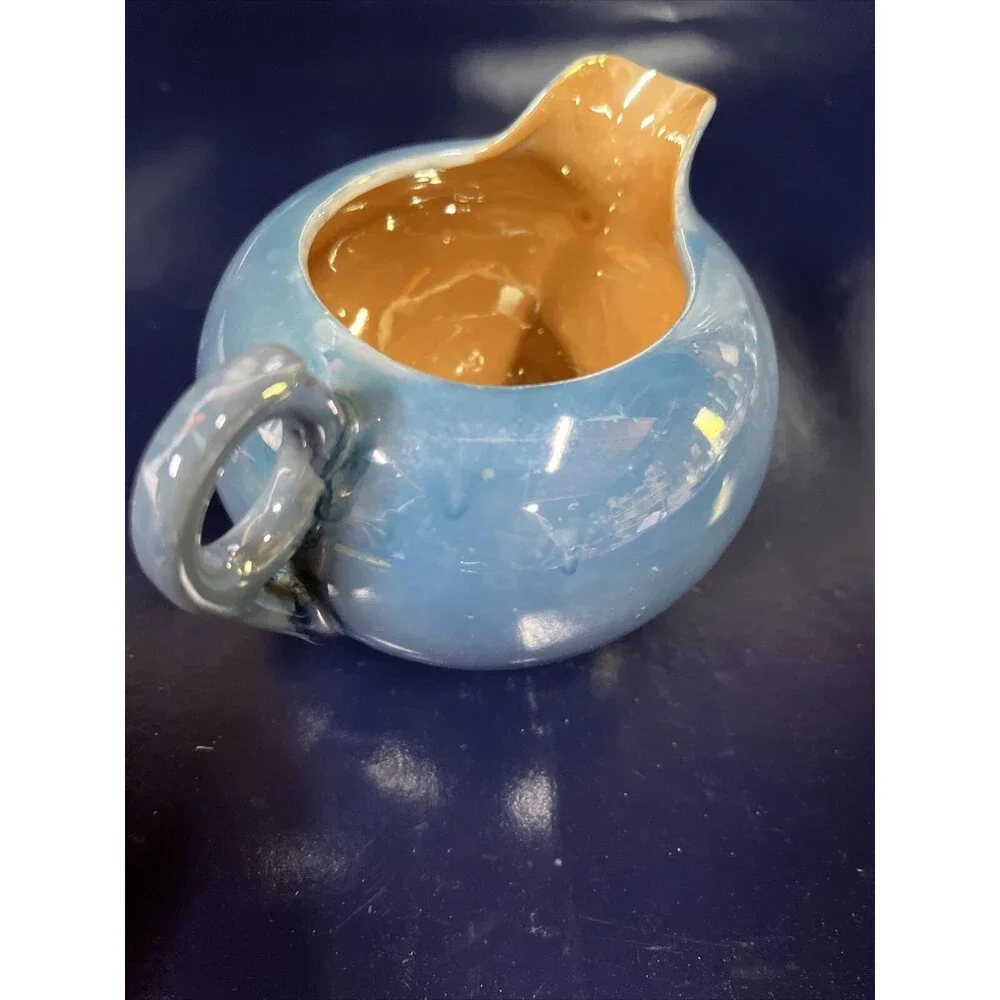 Vintage Blue Lusterware Creamer Pitcher  Made in Japan‎ - D9